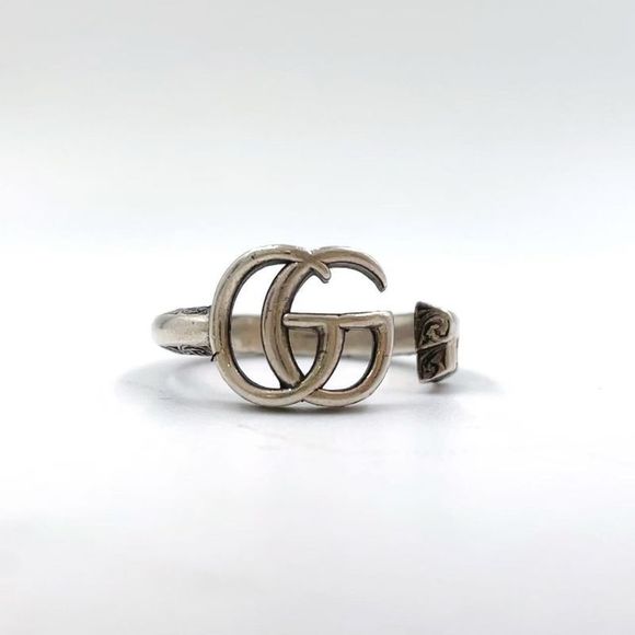 Double G Key Motif Ag925 Silver Ring